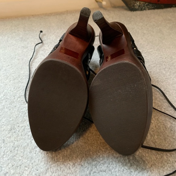 Bakers CHERI Gladiator Lace-ups Leather Platforms - Picture 5 of 8